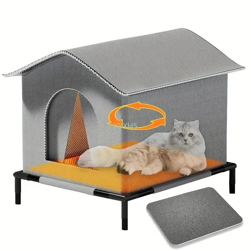 Abri isolé pour chat d’extérieur