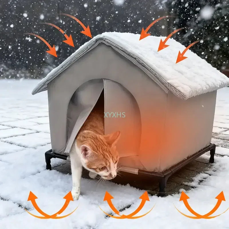 Abri isolé pour chat d’extérieur