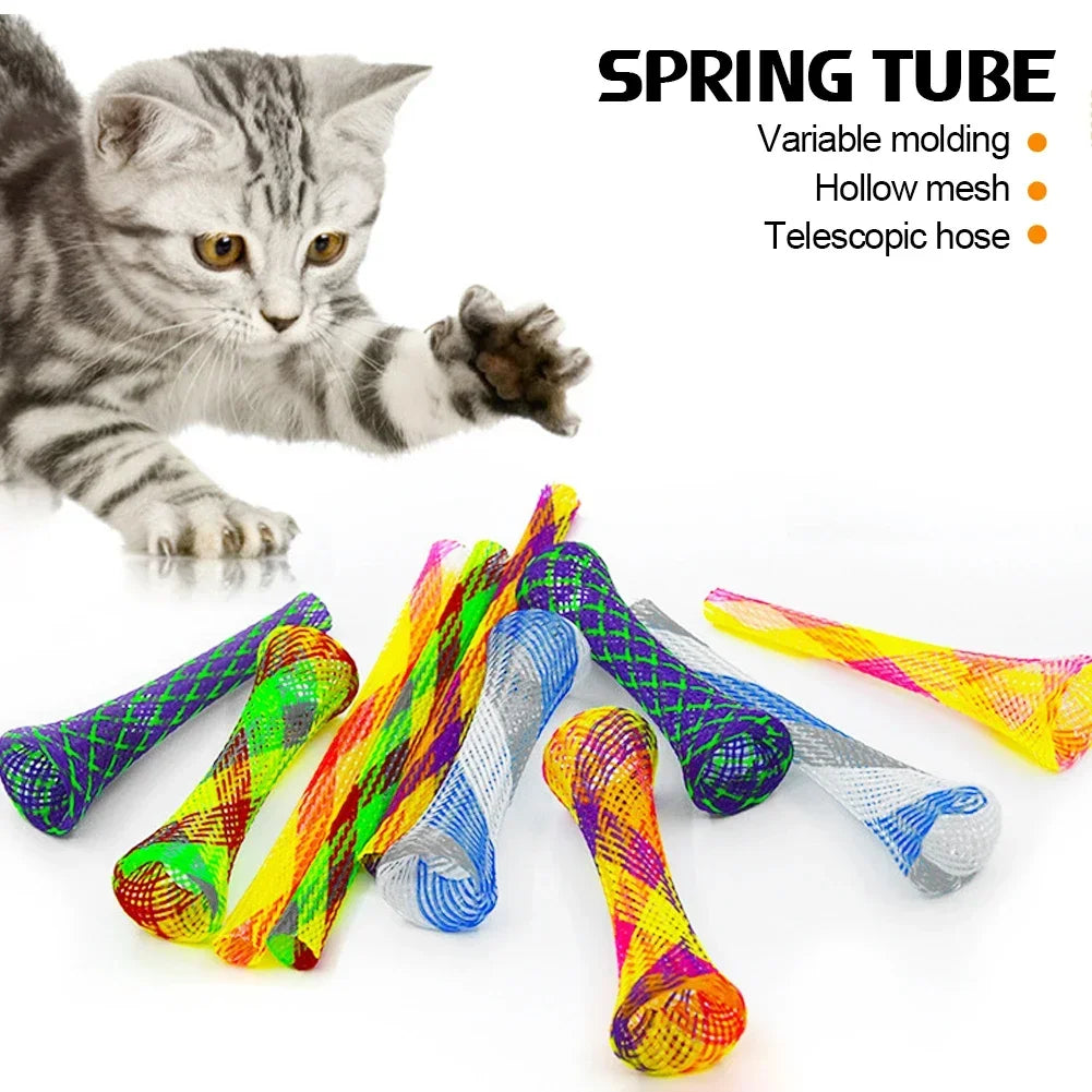 10 ressorts en filet pour chat