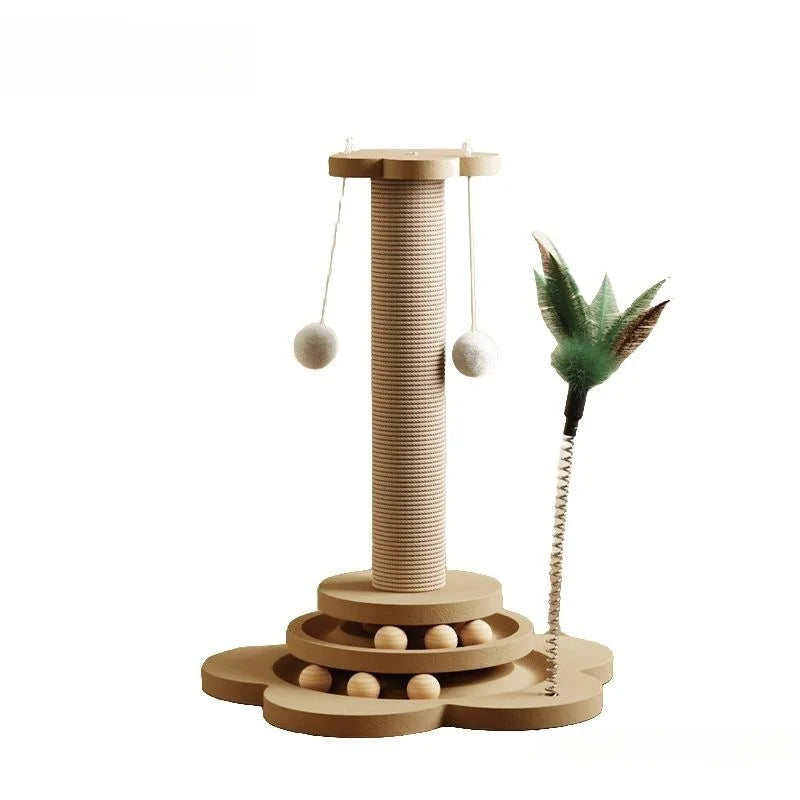 Circuit de jeu et griffoir en bois