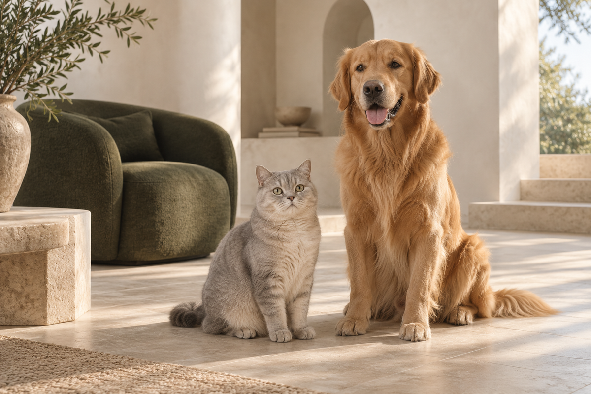 Un chien et un chat réunis dans une maison chaleureuse