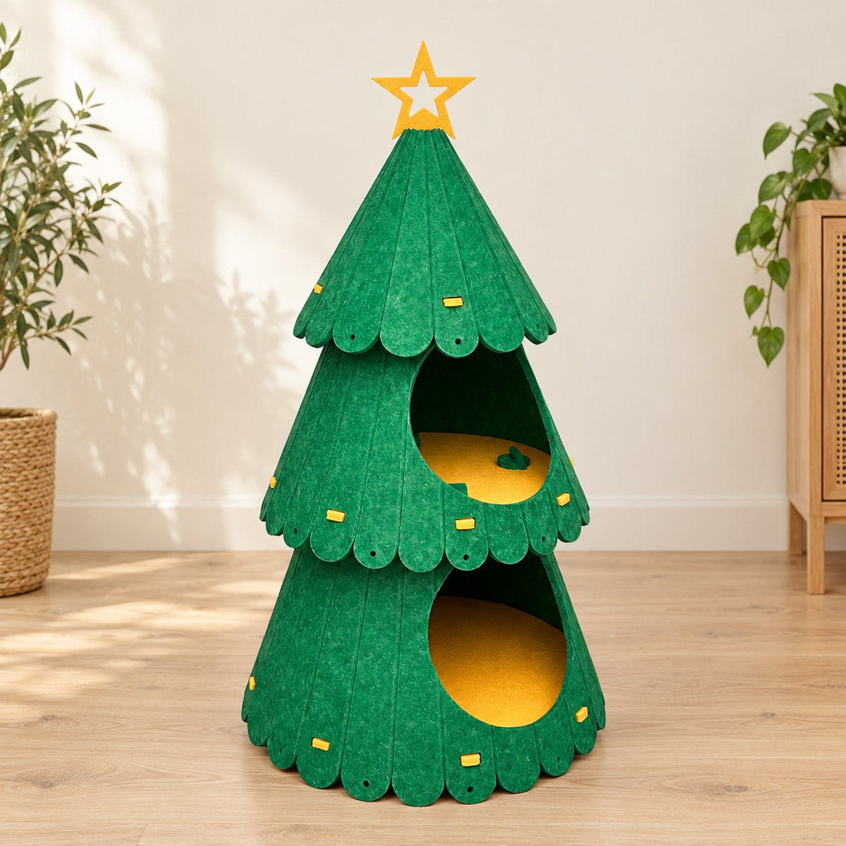 Photo d’ambiance — Maison sapin de Noël pour chat